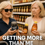 “Two senior women shopping for honey: one confidently selecting high-quality Manuka honey, the other picking a cheaper sugar-filled option—symbolizing the difference between MAP and MLTC benefits.”